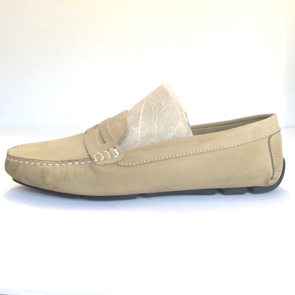 Massimo Matteo Taupe Leather Driving Loafers size 9.5B - Picture 10 of 13